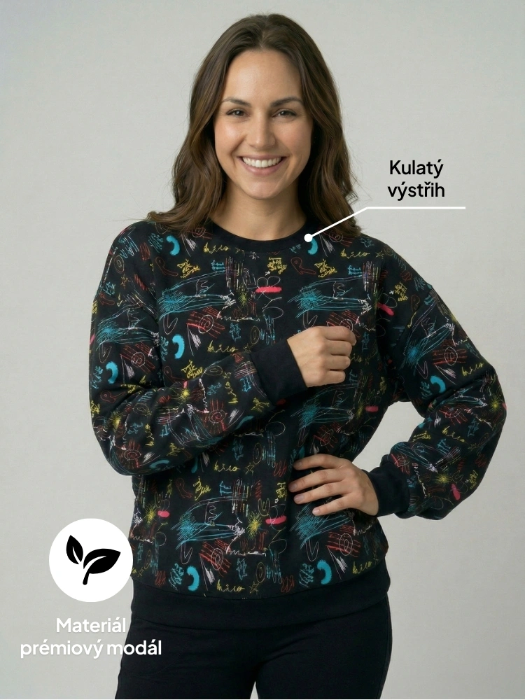 Modal oversized mikina Saby