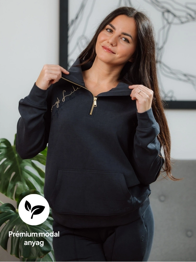 Modal oversize pulóver Navy