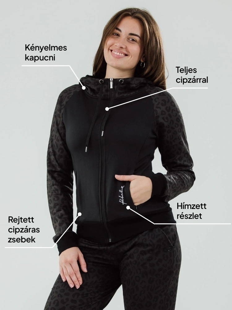 Cipzáras kapucnis pulóver Zambia