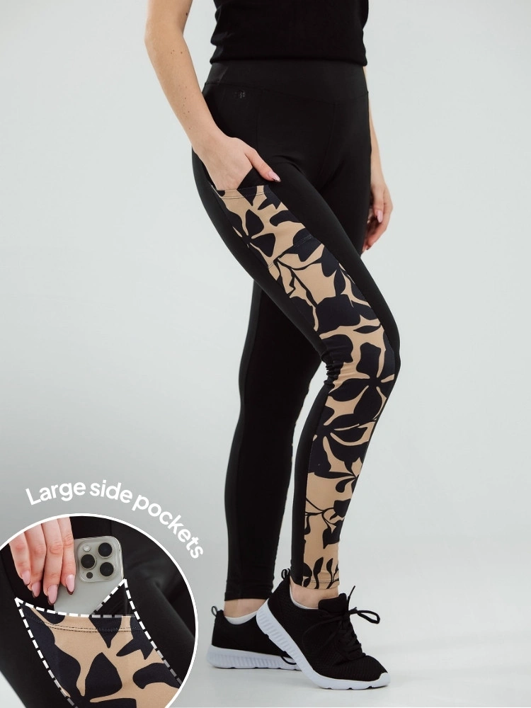 Leggings with pockets Ecre