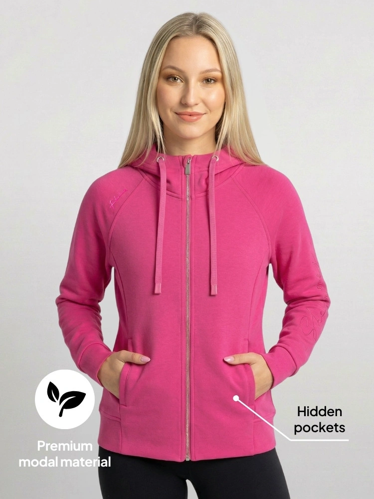 Modal hoodie activa Hot Pink